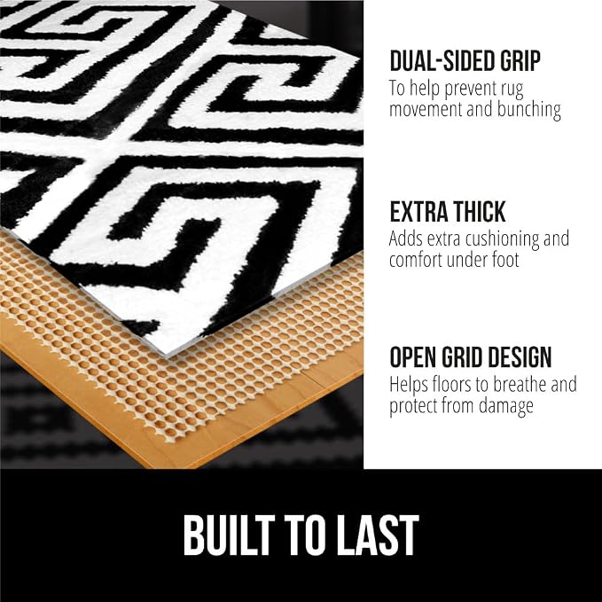 GORILLA GRIP Strong Rug Pad Gripper, 7x10 FT, US Designed, Grips Help Keep Area - Image 2