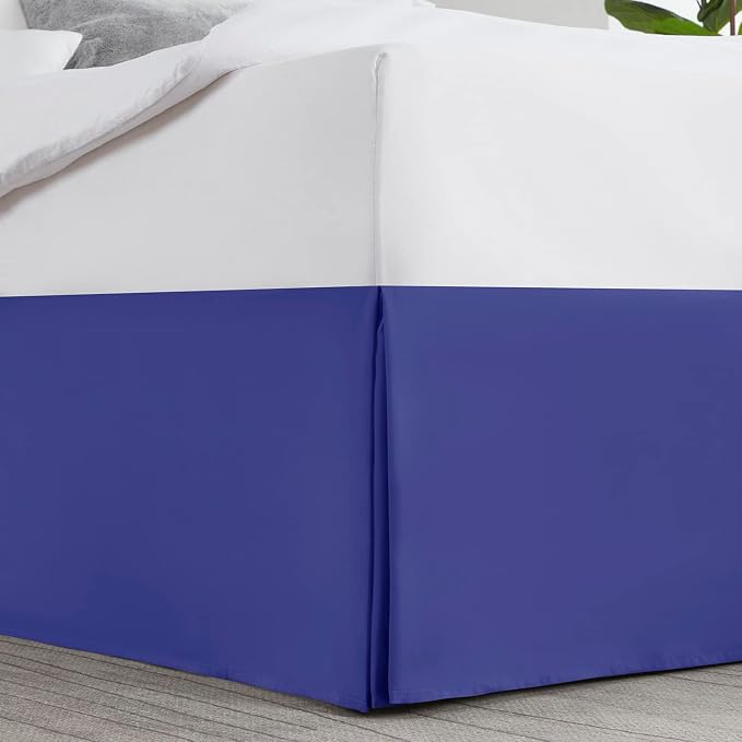 Nestl Royal Blue Bed Skirt King Size - Image 2