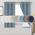 PrinceDeco 100% Black Out Curtains 64 inch Long 2 Panels Noise Reducing by PrinceDeco