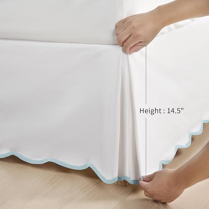HIG Off-White Chic Twin XL Bed Skirt - Image 4