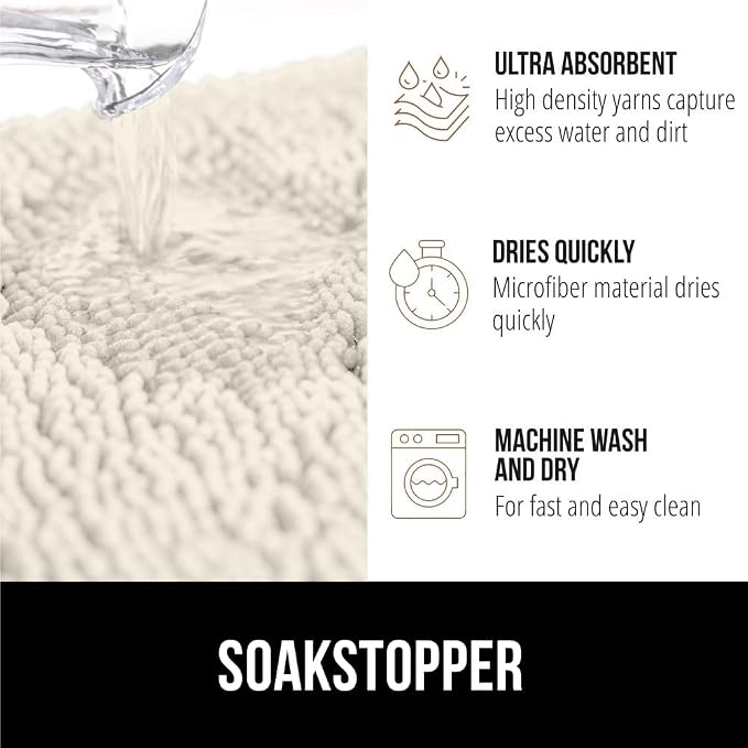 GORILLA GRIP SOAKSTOPPER Dog Door Mat, Machine Washable Rug Absorbent Doormat - Image 4