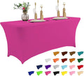 IVAPUPU 6FT Table Cloth for Rectangular Fitted Events Stretch Fuchsia Table by IVAPUPU