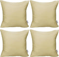 4-Pack 100% Cotton Comfortable Solid Decorative Throw Pillow Case, Thmyo Square by Thmyo