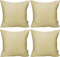 4-Pack 100% Cotton Comfortable Solid Decorative Throw Pillow Case, Thmyo Square by Thmyo