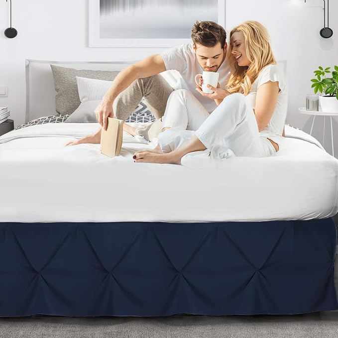 Nestl Navy Blue Bed Skirt - Image 6