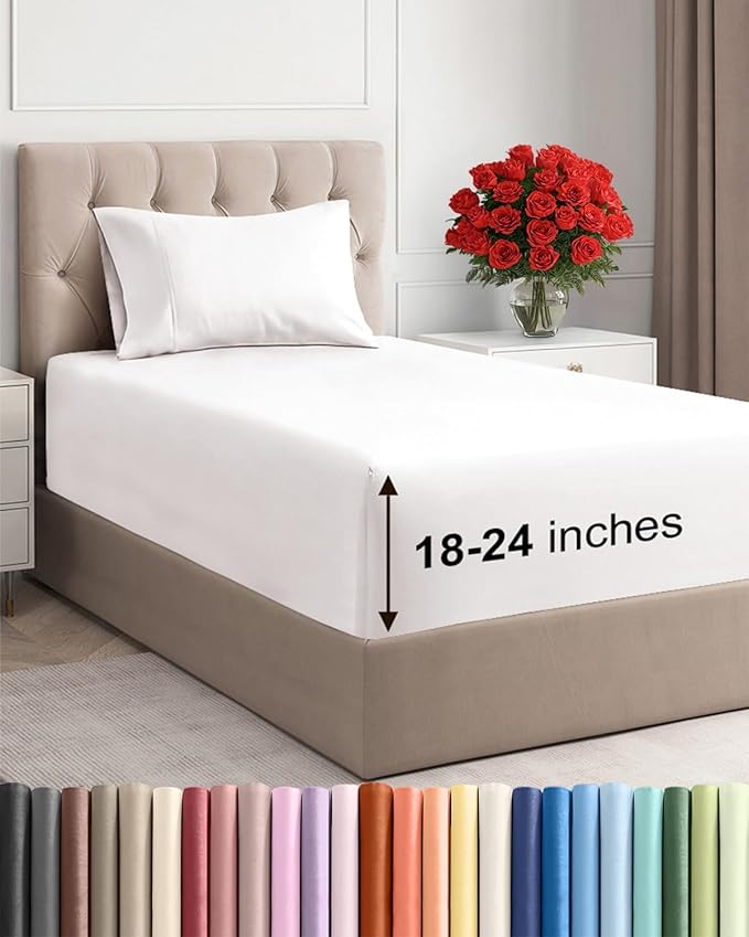 Extra Deep Pocket Twin XL Sheets by CGKUnlimited