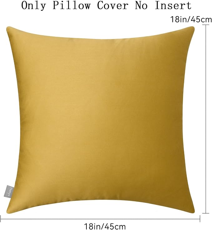 Thmyo 4-Pack 100% Cotton Comfortable Solid Decorative Throw Pillow Case Square - Image 5