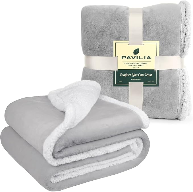 PAVILIA Sherpa Fleece Throw Blanket - Image 9