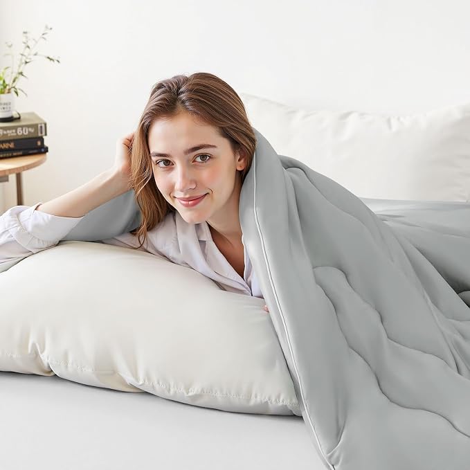 EASELAND All Season Cooling Comforter King, Cold Touch Fabric Absorbs Body Heat - Image 7