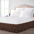Multi-Ruffle Bed Skirt, Soft Multi Ruffle Bed Skirt Elastic Dust Ruffles by Unknown
