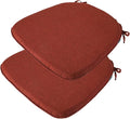 Outdoor Chair Cushions Set of 2, Patio Seat Cushion 17"x16"x2", U-Shaped Dining by FUNHOME