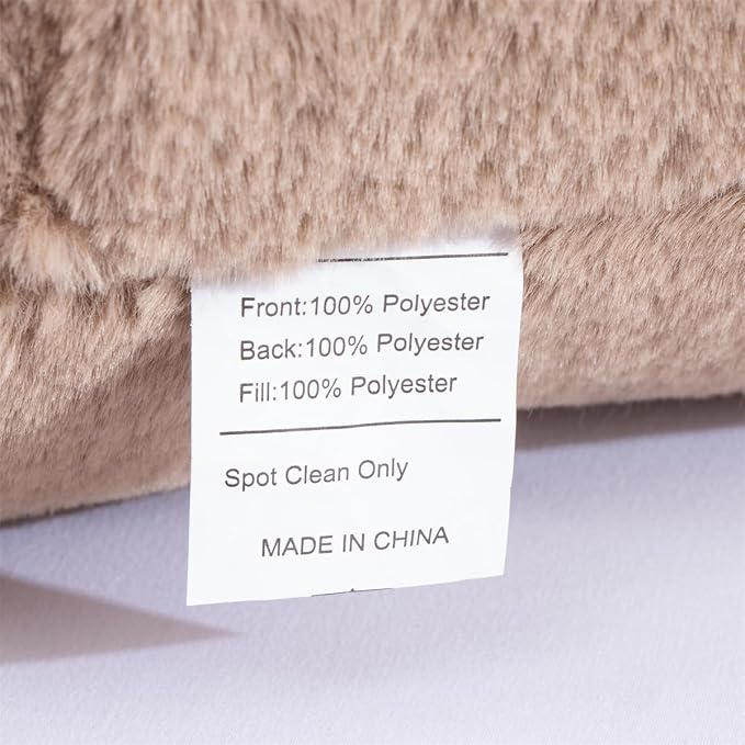 Holawakaka Large Faux Fur Bed Rest Pillow - Image 5