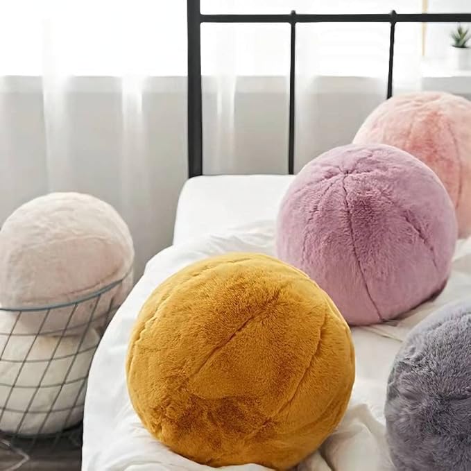 MOJUN Round Plush Ball Throw Pillow, Sphere Pillow - Image 2