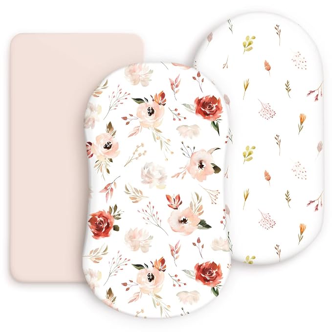 Stretchy Ultra Soft Bassinet Fitted Sheets 3 Pack, Universal Fitted - Image 7