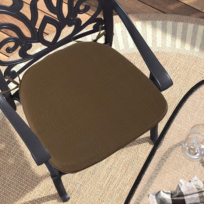 Outdoor Chair Cushions Set of 2, Patio Seat Cushion 17"x16"x2", U-Shaped Dining - Image 6