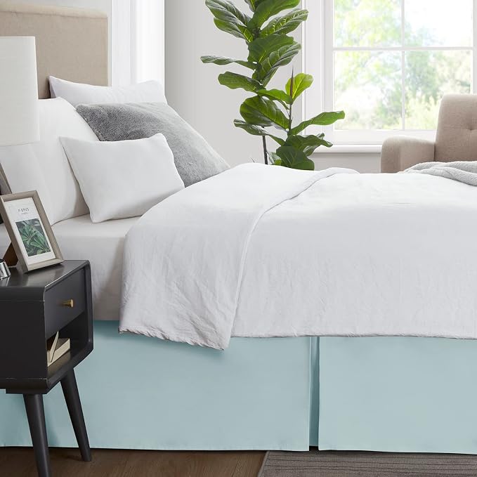 Nestl Light Baby Blue Twin XL Bed Skirt - Image 3