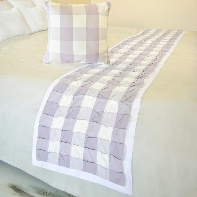 The HomeCentric King/Queen/Twin Lavender Decorative Bed Runner Queen 74"x18" by TheHomeCentric