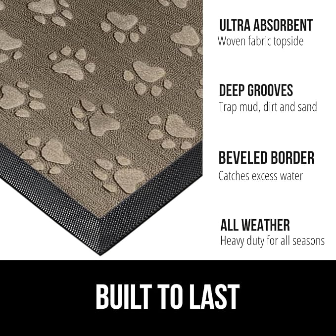 GORILLA GRIP 100% Waterproof All-Season WeatherMax Doormat 35x23, US Designed - Image 2