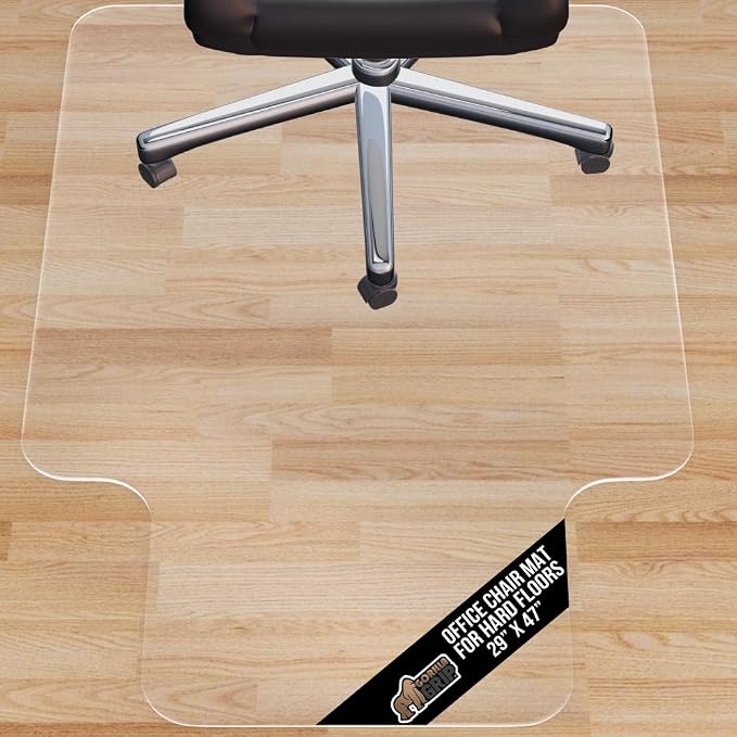 GORILLA GRIP Office Chair Mat for Hardwood Floors, 29x47 Smooth Glide Slip by GorillaGrip