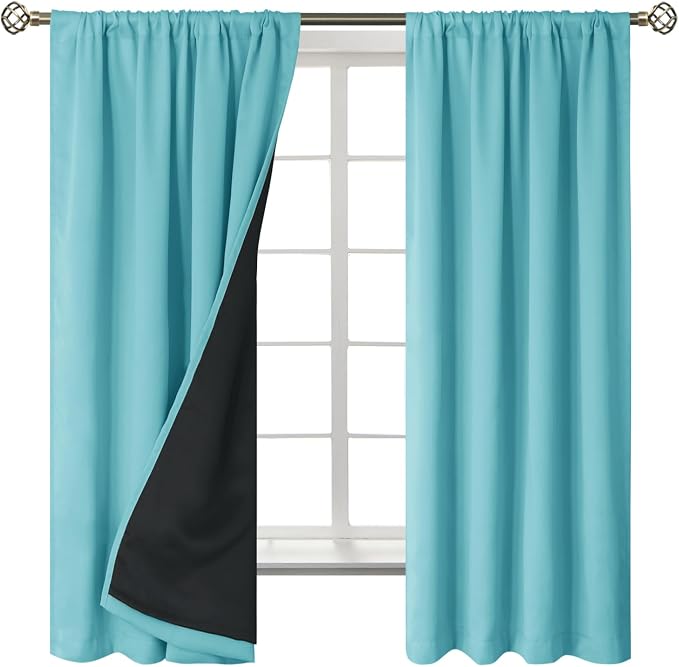 BGment 100% Blackout Curtains for Bedroom 63 Inch Length, Full Room Darkening - Image 9