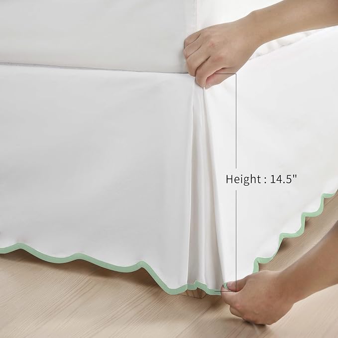HIG Off-White Chic King Bed Skirt - Image 5