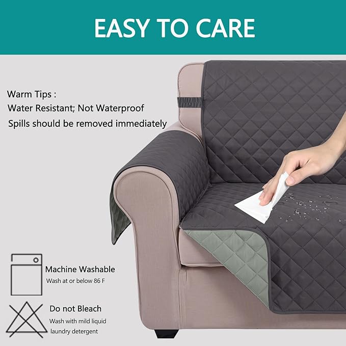 U-NICE HOME Recliner Chair Covers Reversible Chair Cover Pet Covers - Image 5