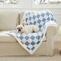 Checkered Dog Blanket, Cute Aesthetic Style Fluffy Fleece Pets Blanket by Ohocut
