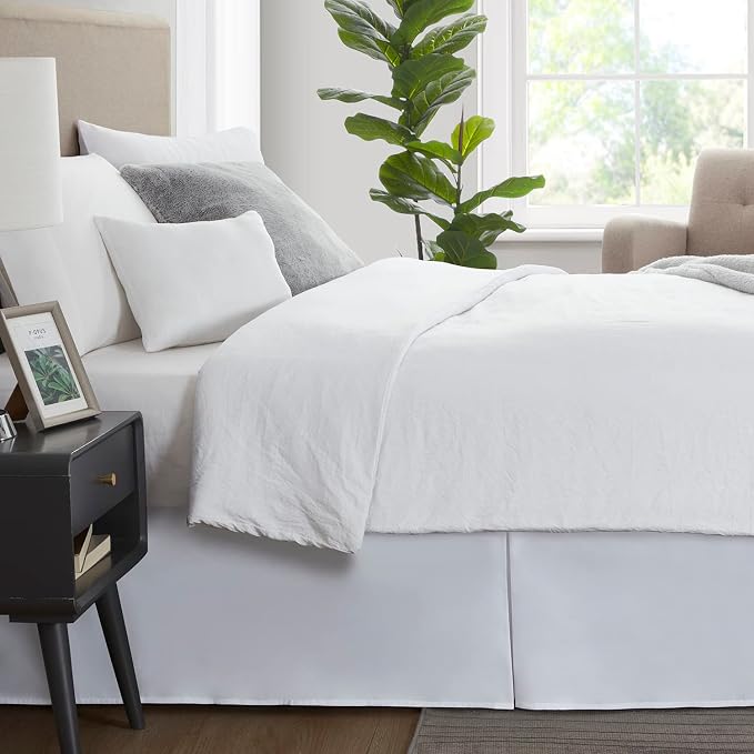 Nestl White Full Bed Skirt - Image 3