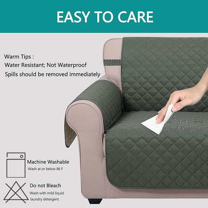 U-NICE HOME Recliner Chair Covers Reversible Chair Cover Pet Covers - Image 5