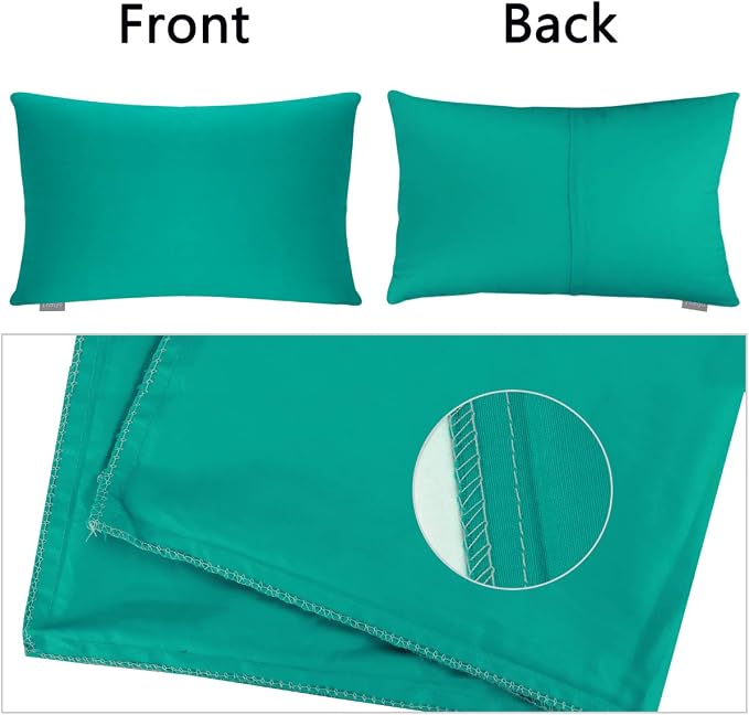 Thmyo 4-Pack 100% Cotton Lumbar Comfortable Solid Decorative Throw Pillow Case - Image 6