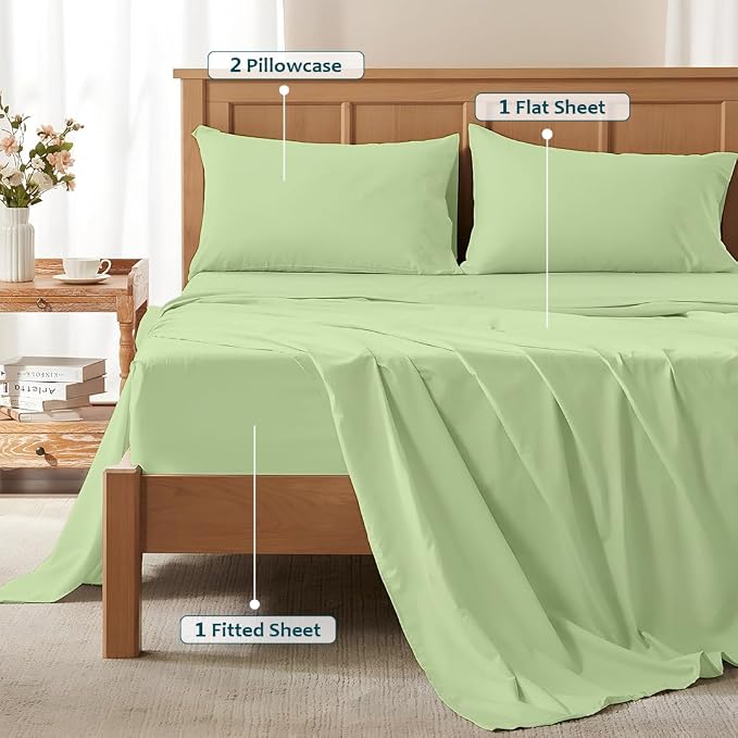 Luxury Queen Sleeper Sofa Bed Sheet Set, 100% Egyptian Cotton, 338 Thread Count - Image 5