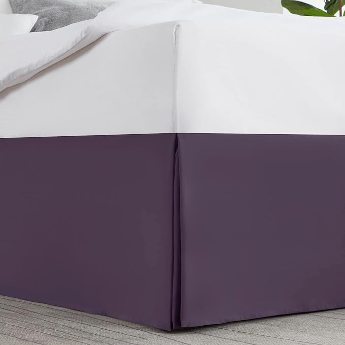 Nestl Dark Purple Bed Skirt Queen Size - Image 2