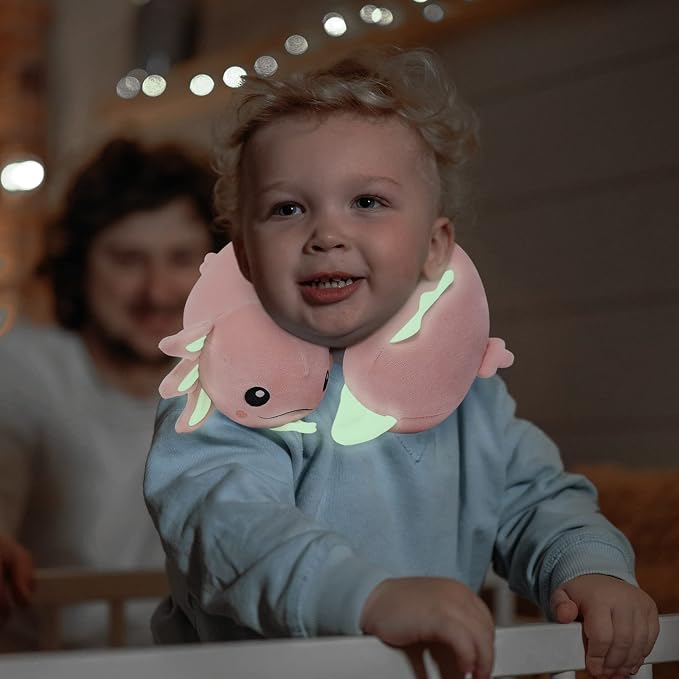 Niuniu Daddy Axolotl Kids Travel Pillow Road Trip Essentials - Image 2