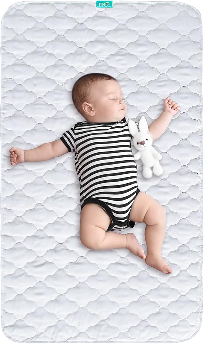 Crib Mattress Protector Pad Cover Quilted Waterproof Incontinence Bed Pads by Bilobanbabybedding