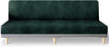molasofa Leather Like Stretch Futon Slipcover Armless Futon Bed Sofa Cover by Molasofa