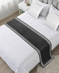 Greece Key Design Black White Bed Runners by ZFUNCING