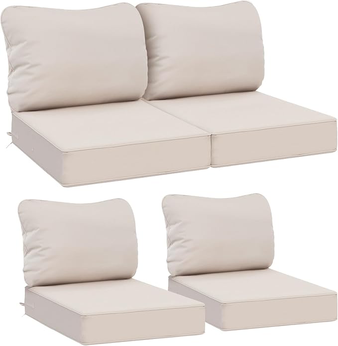 AAAAAcessories Outdoor Deep Seat Cushions, Waterproof, Fade-Resistant Patio by AAAAAcessories