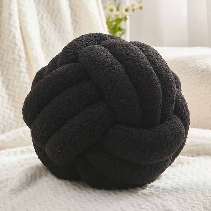 Petrella Knot Pillow Throw Pillows Ball Round Throw Pillows Home Decor Cushion by Petrellatoy
