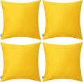 Thmyo 4-Pack 100% Cotton Comfortable Solid Decorative Throw Pillow Cases Square by Thmyo