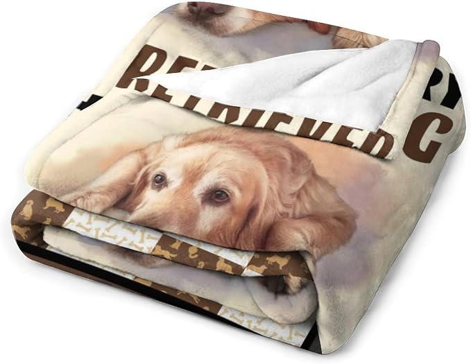 Golden Retriever Dog Print Blanket Best Dog Pet Animal Throw Blankets - Image 3