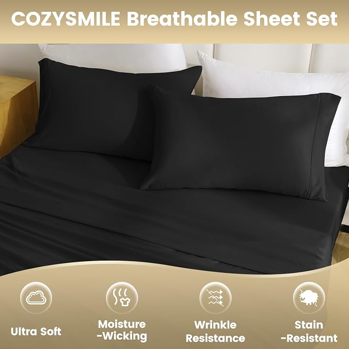 Twin Sheet Set - 3 Piece Super Soft Breathable Bed Sheet & Pillowcase Set - Image 6