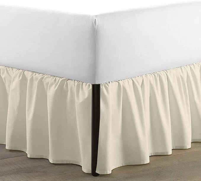 SKY BEDDINGS - Full Size Ruffled Bed Skirt - 18 Inch Drop Dust Ruffle Bed Skirt by SKYBEDDINGS
