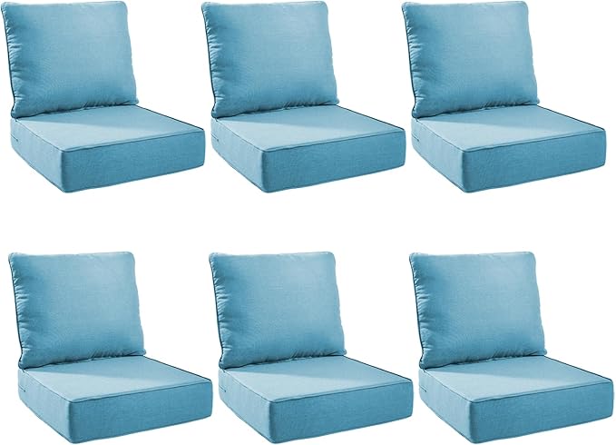 Outdoor Cushion Set for Furniture Patio Furniture, UV Resistant, Water Resistant by PLANNTONNEO