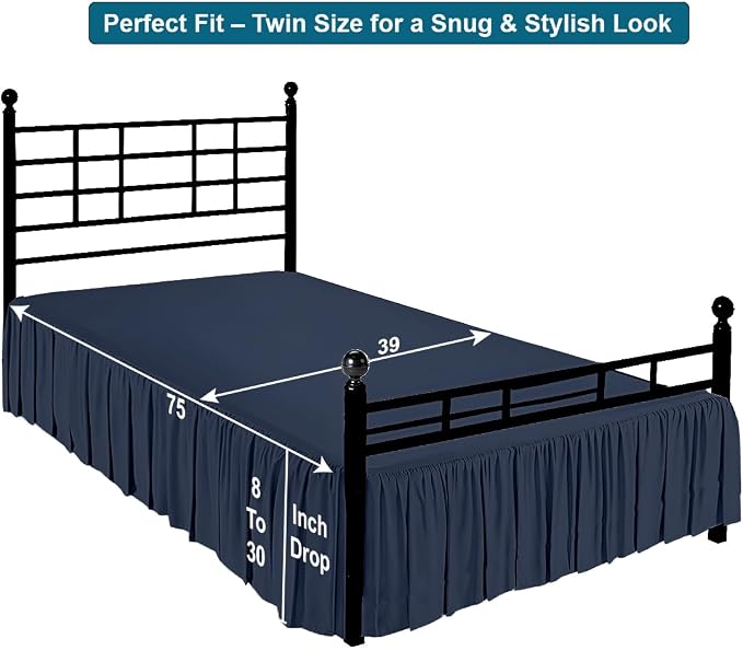 Shreem Linen Ruffled Bed Skirt - Image 5