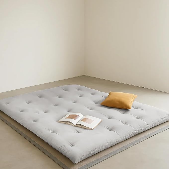 ZonLi Japanese Floor Futon Mattress Full Size 75"x 54", 100% Cotton Cover 2.5'' - Image 10