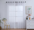 PI Sheer Window Curtains Home Decoration Solid Voile Panels by PI