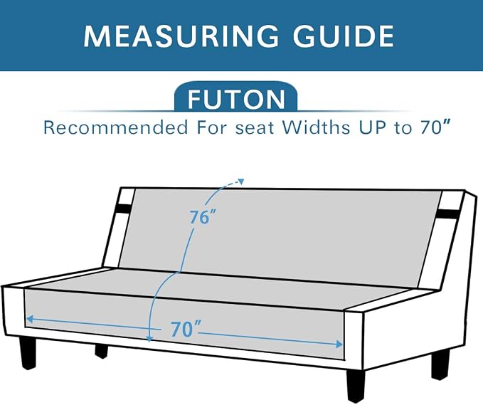 H.VERSAILTEX Reversible Futon Cover Water Repellent Armless Sofa Slipcover - Image 6