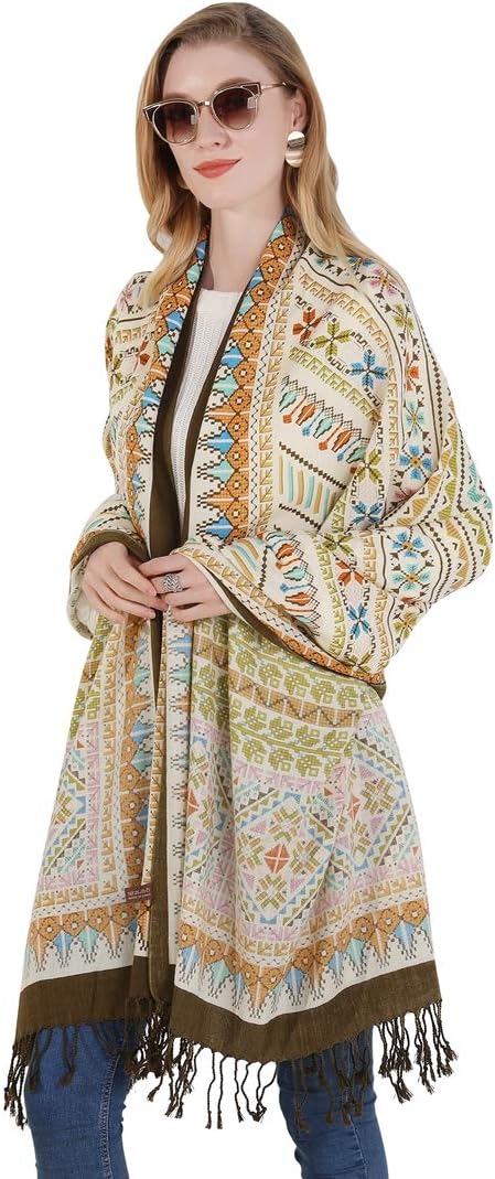 DANA XU 100% Merino Wool Pashmina Shawl by DANAXU