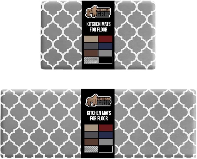GORILLA GRIP 2 Pack Comfortable Cushioned Kitchen Mats by GorillaGrip