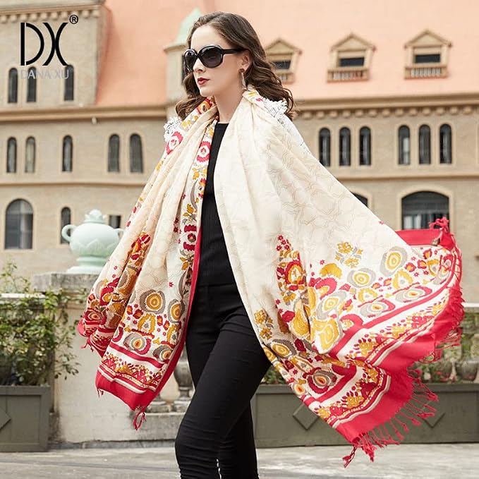 DANA XU 100% Merino Wool Pashmina Shawl - Image 7